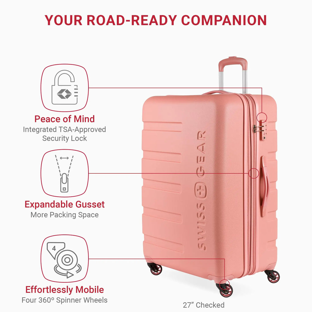 SwissGear 7366 Hardside 3-Piece Luggage Set (Coral Almond)