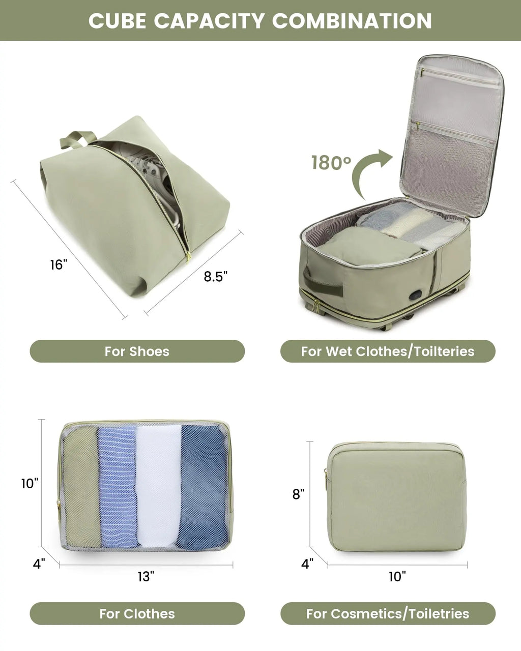 Olive Green Backpack Gift Set