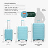 Traveler's Choice Pagosa 3-Piece Luggage Set (Baby Blue)