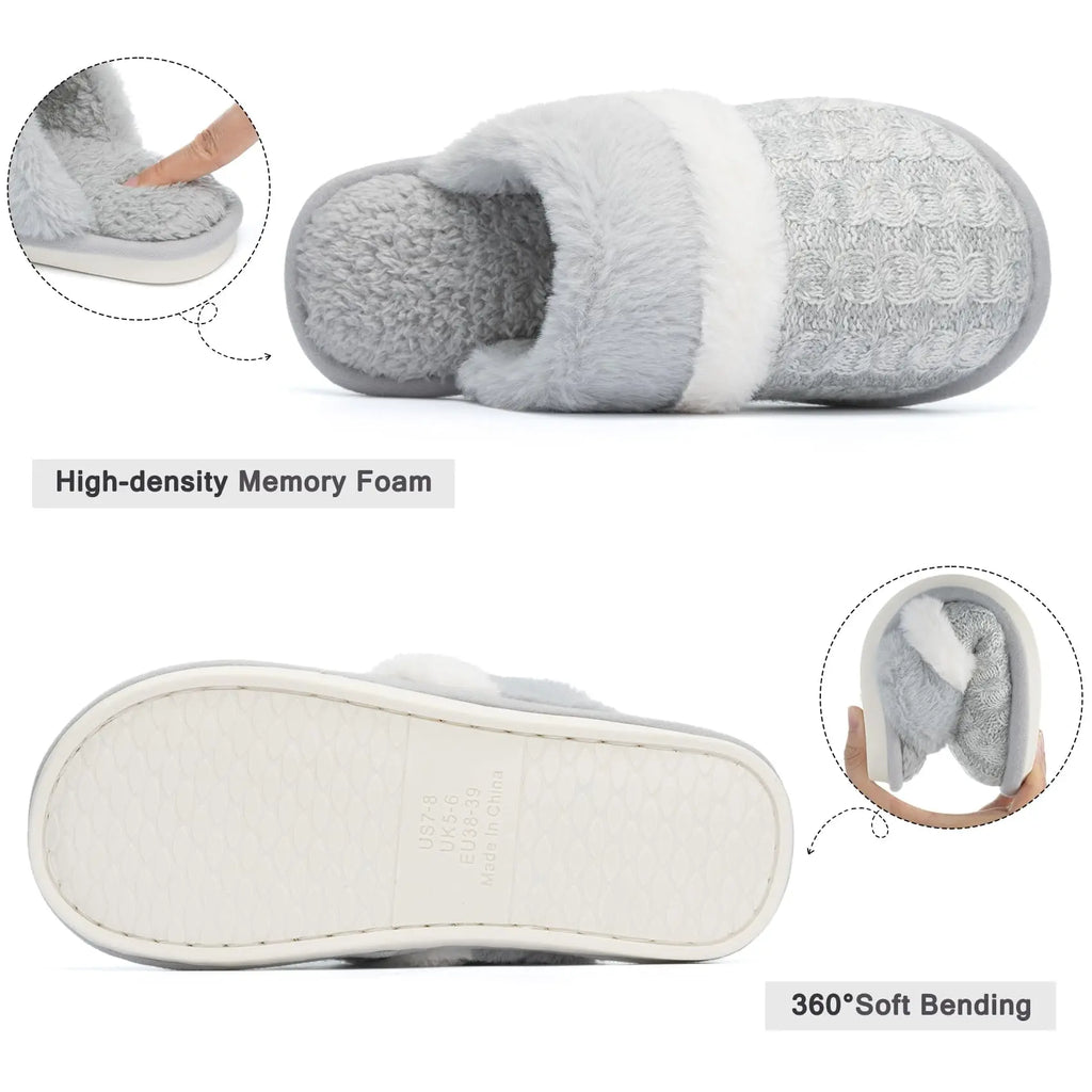 Cozy Light Gray Slippers