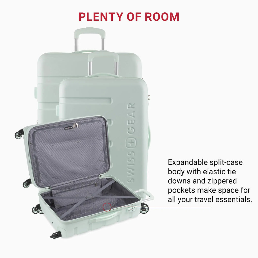 SwissGear 7366 Hardside 3-Piece Luggage Set (Clearly Aqua)