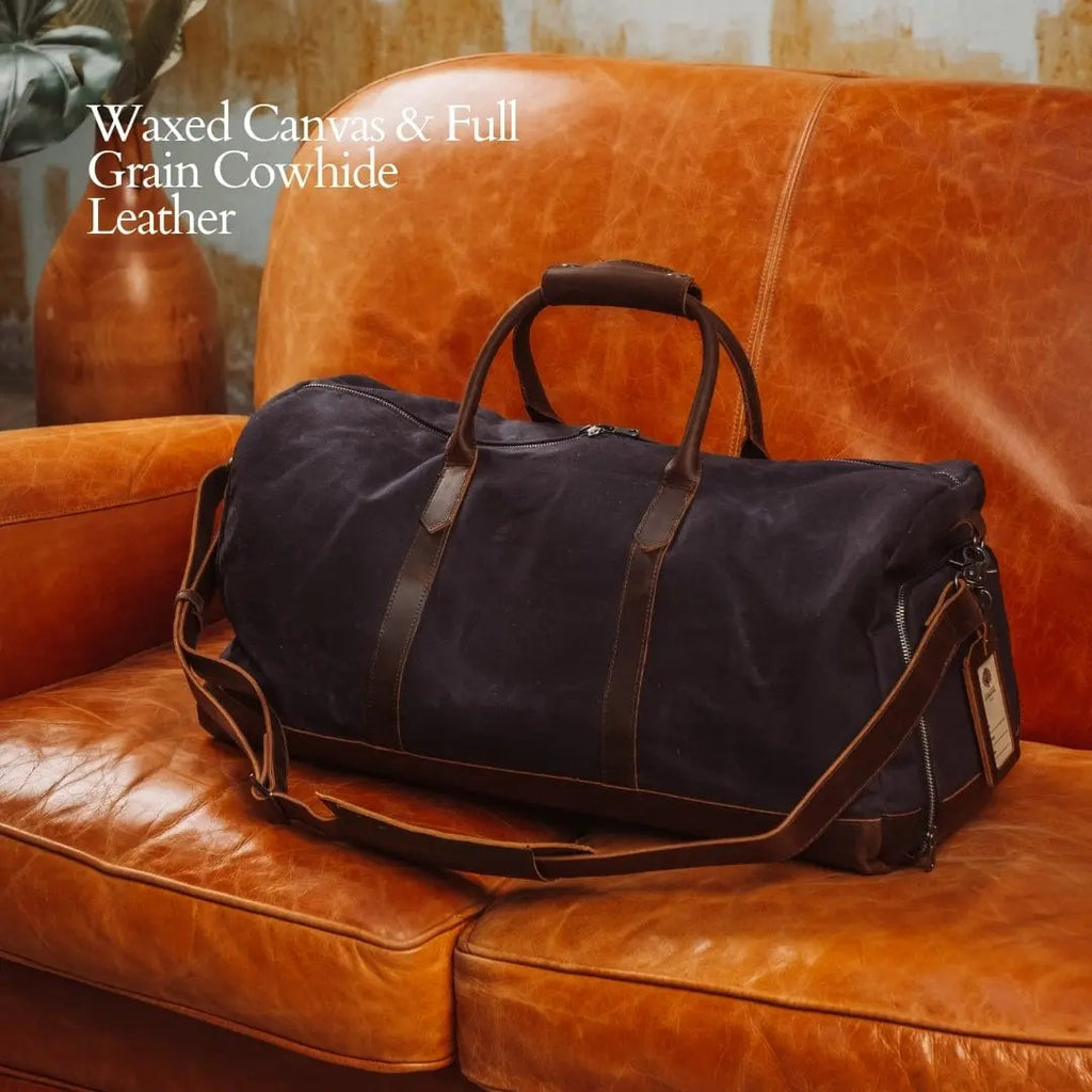 Men's Leather Weekender Bag