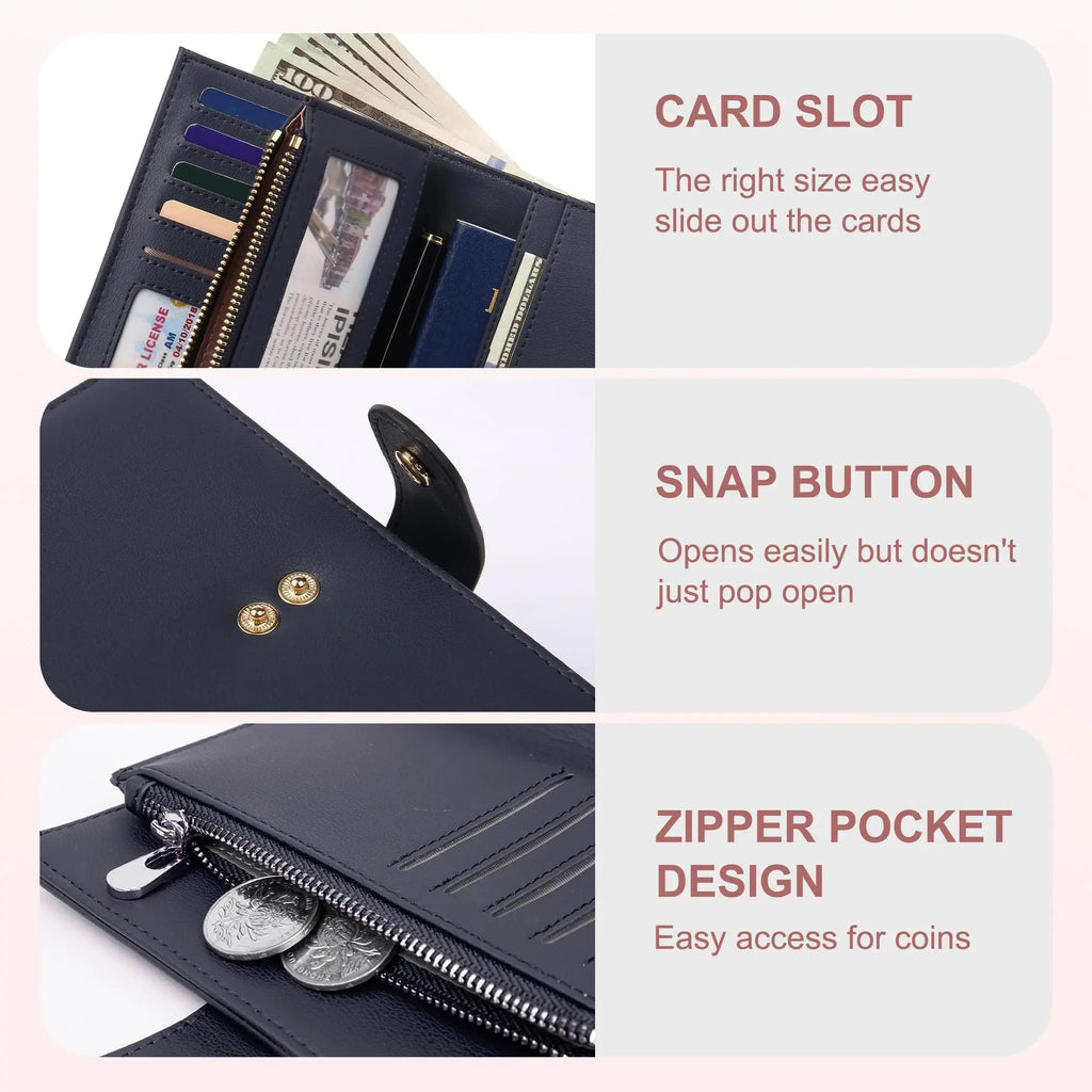 Trifold Wallet Passport Holder (Royal Blue)