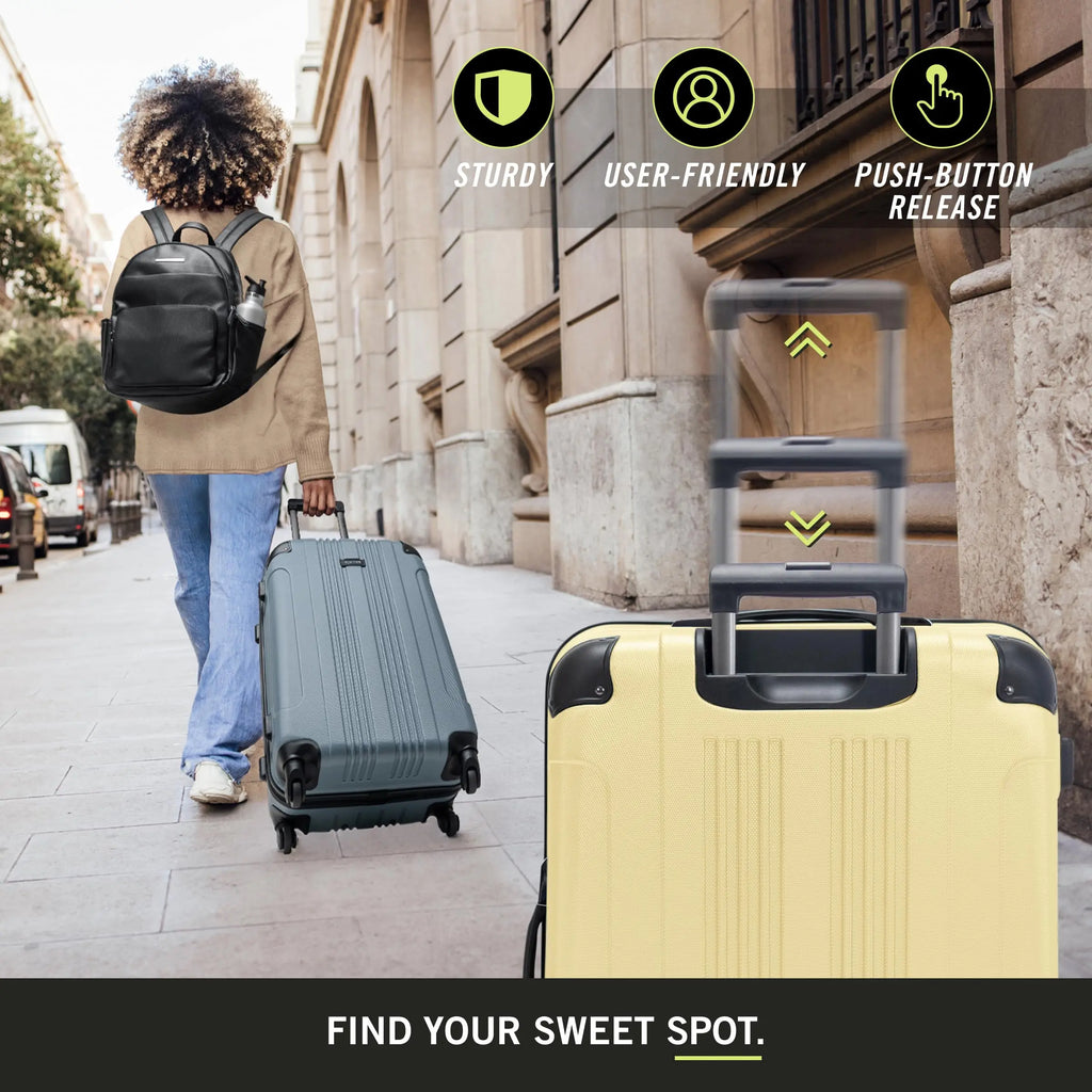 Kenneth Cole Reaction Out of Bounds 2-Piece Luggage Set (Pale Banana)