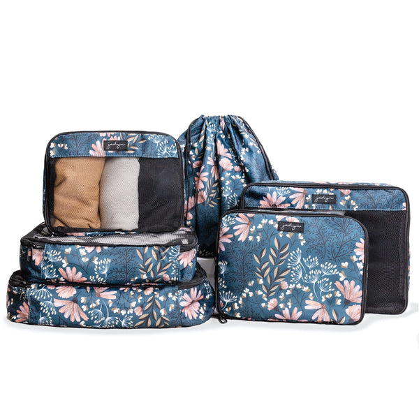 Jadyn 6-Piece Packing Cube Set {Navy Floral}