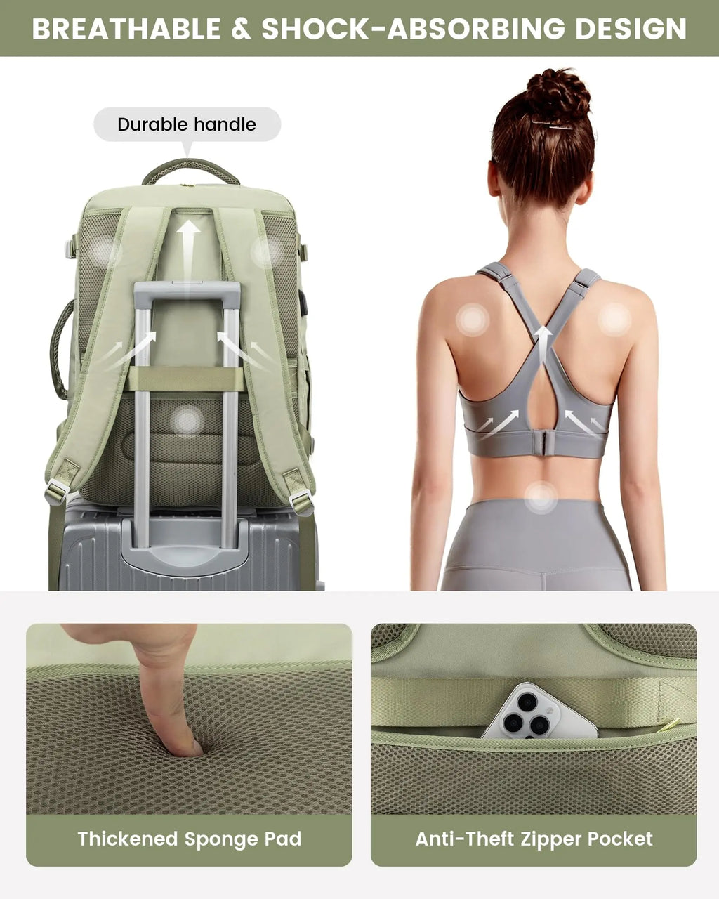 Olive Green Backpack Gift Set