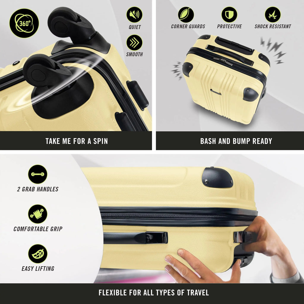 Kenneth Cole Reaction Out of Bounds 2-Piece Luggage Set (Pale Banana)