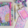 Lilly Pulitzer Pink/Blue Women's Leatherette Luggage Tag {Don't Be Jelly}