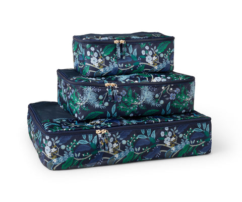 Rifle Paper Co. 3-Piece Packing Cube Set {Peacock}