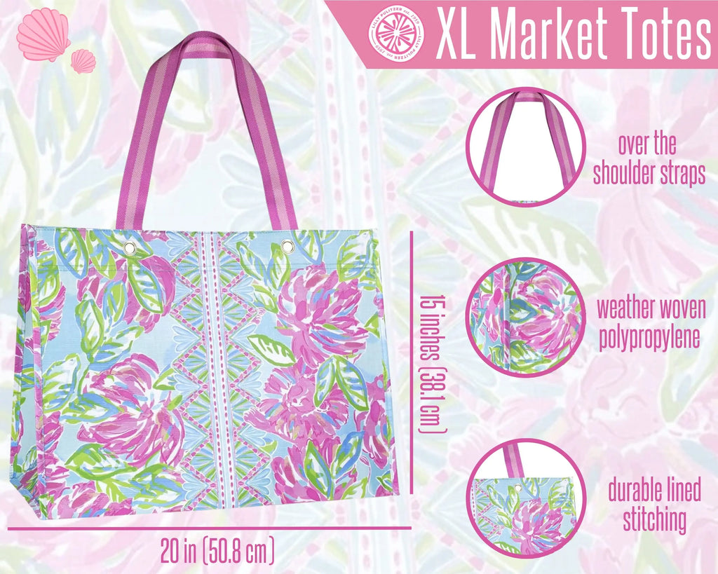Lilly Pulitzer XL Market Shopping Tote {Totally Blossom}
