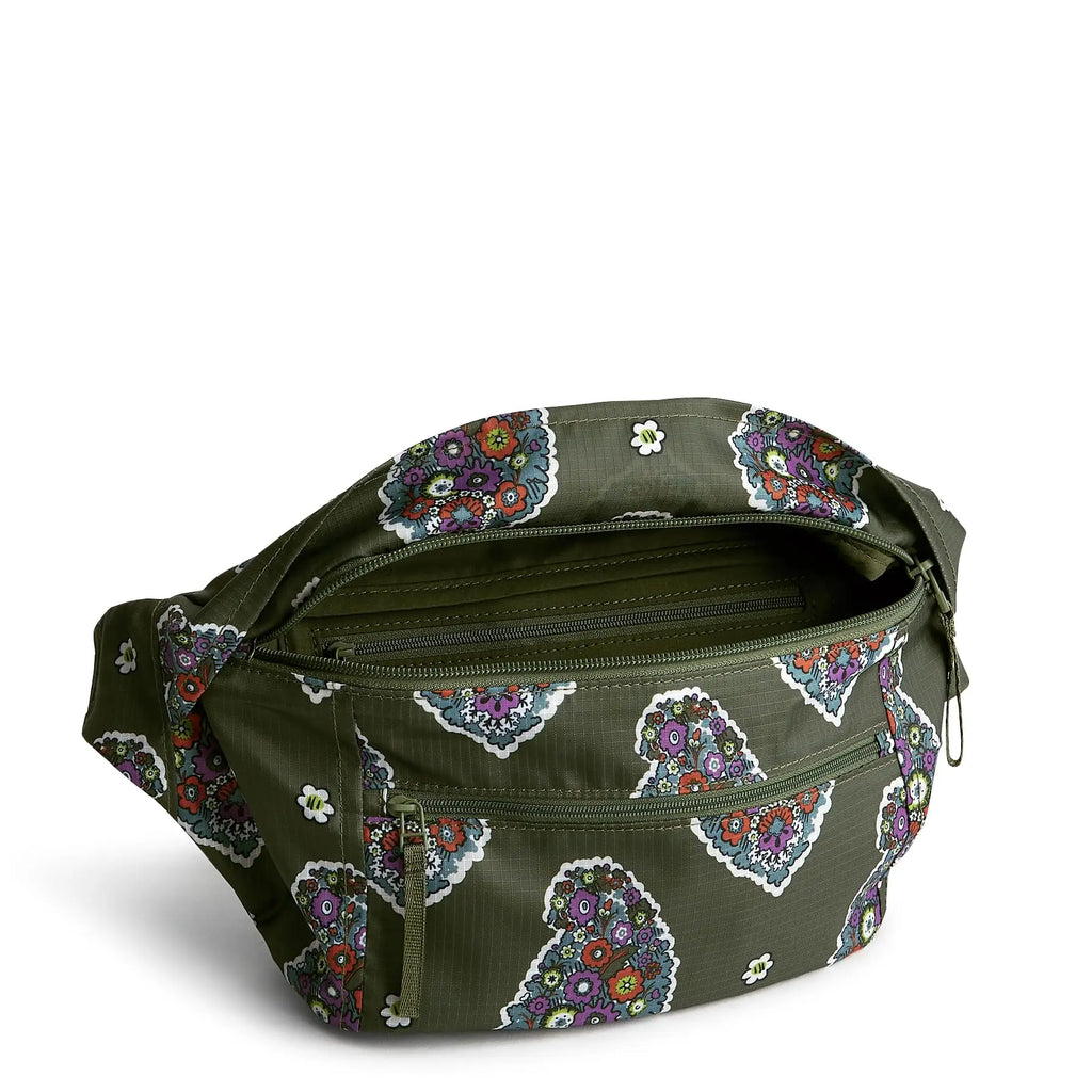 Vera Bradley Ripstop Portnoy Belt Bag (Kew Gardens Green) - Embark Travel Store