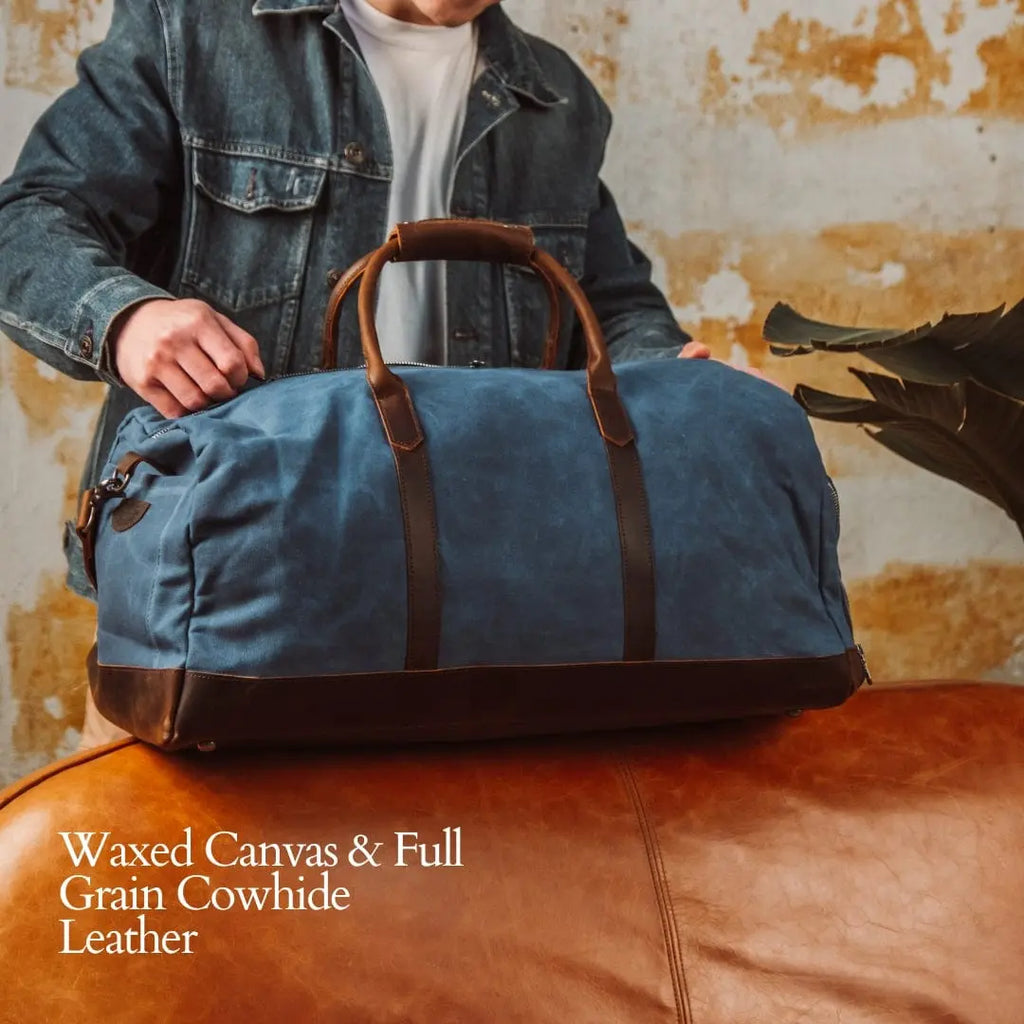 Men's Leather Weekender Bag
