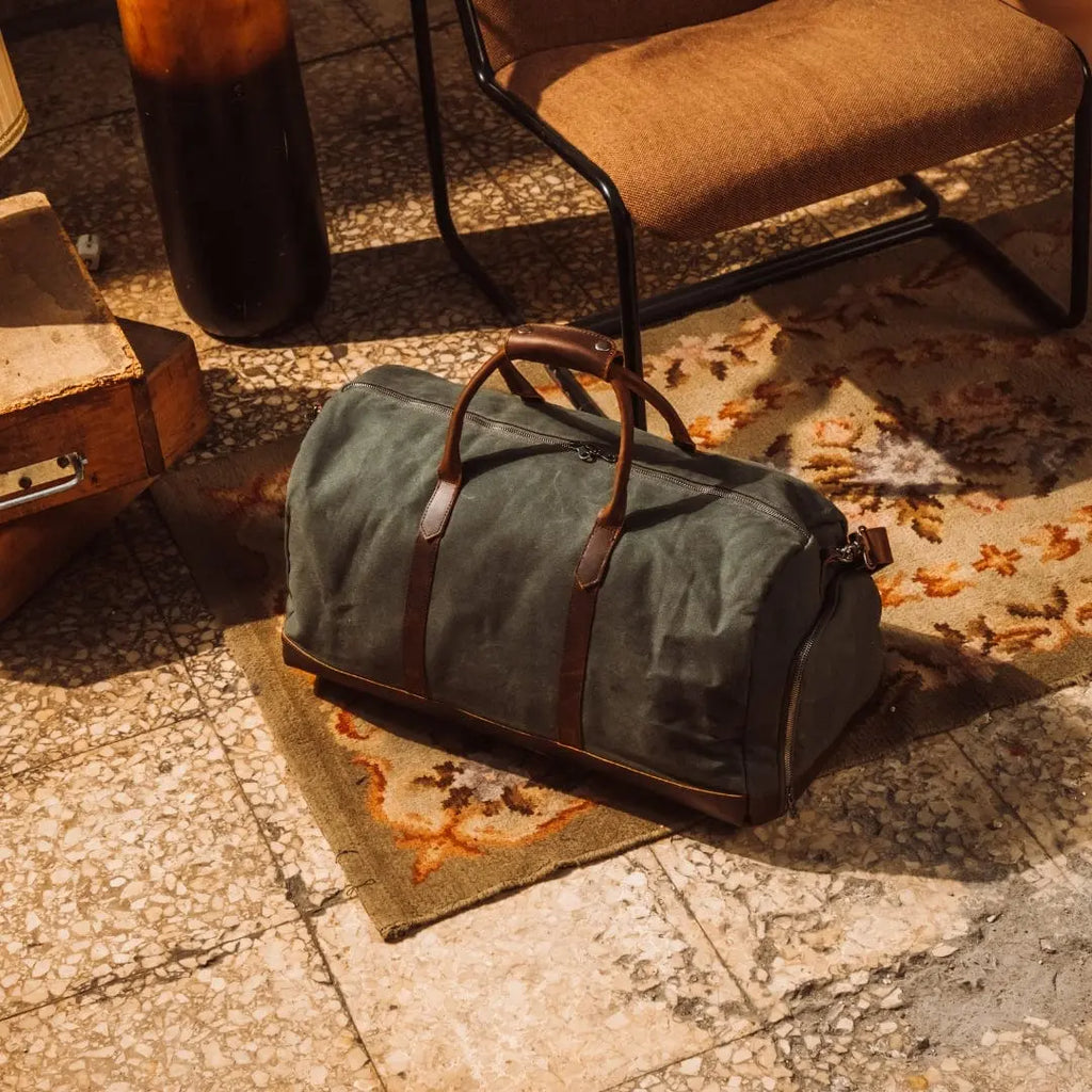 Men's Leather Weekender Bag