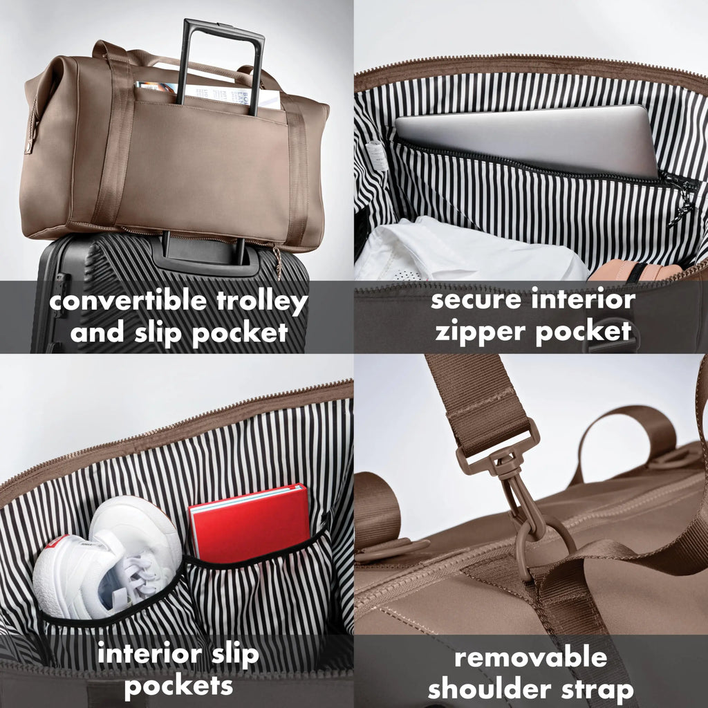 Fit & Fresh Neoprene Weekender Duffel Bag {Taupe}