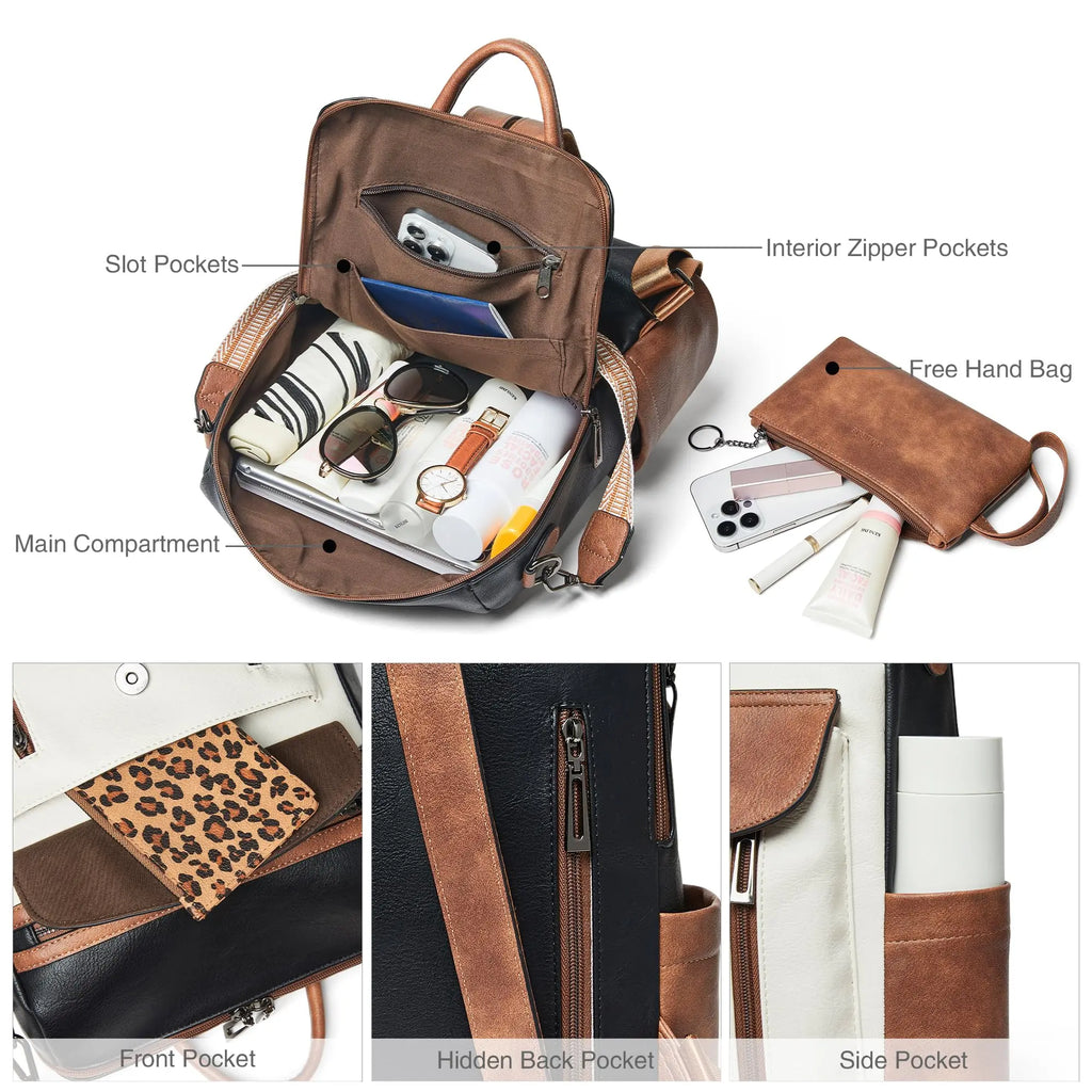 Convertible Backpack Purse with Wristlet