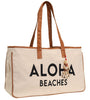 Aloha Beaches Large Canvas Tote Bag 1