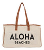 Aloha Beaches Large Canvas Tote Bag