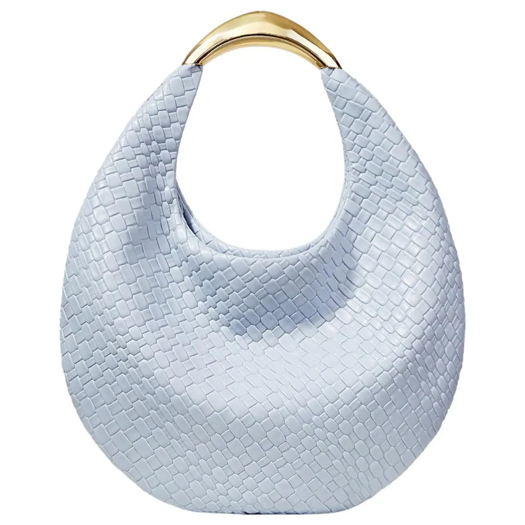 Blue Crescent Clutch