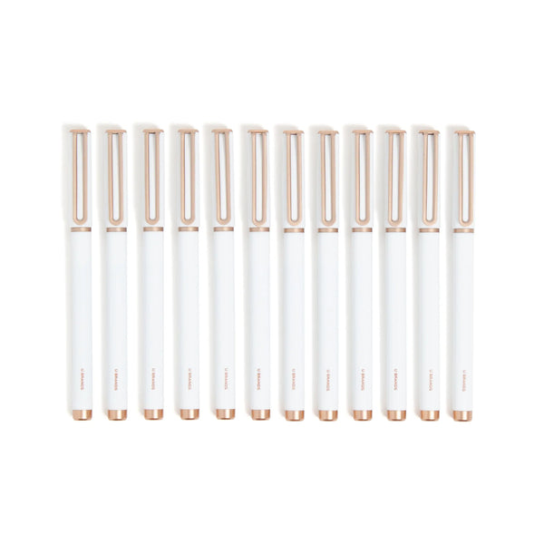 Catalina Felt Tip Pens (White and Rose Gold)