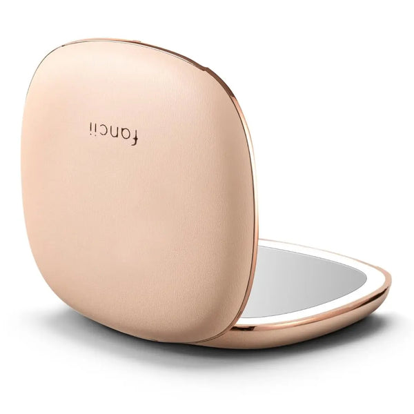 Champagne Cream Compact Travel Mirror