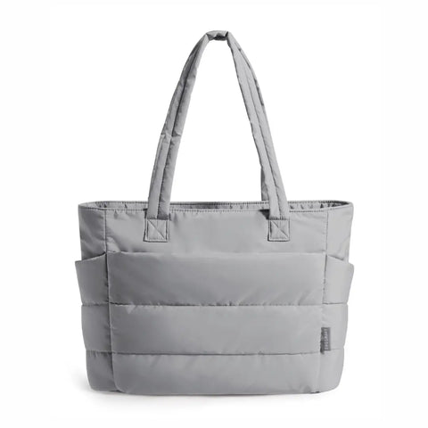 Light Gray Puffy Tote Bag
