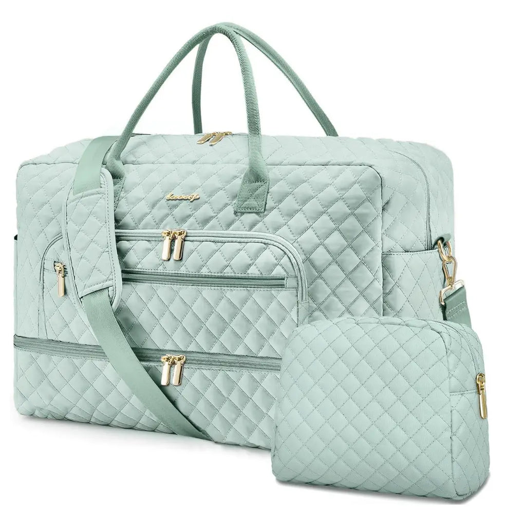 Light Green Weekender & Toiletry Bag Set