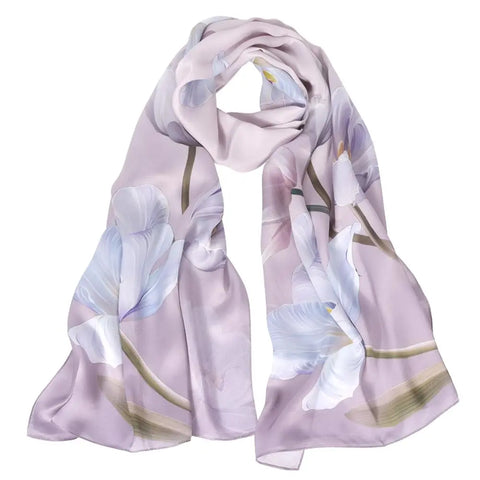 Light Purple Mulberry Silk Scarf