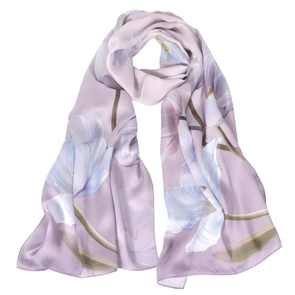 Light Purple Mulberry Silk Scarf