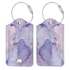 Lilac Marble Luggage Tags