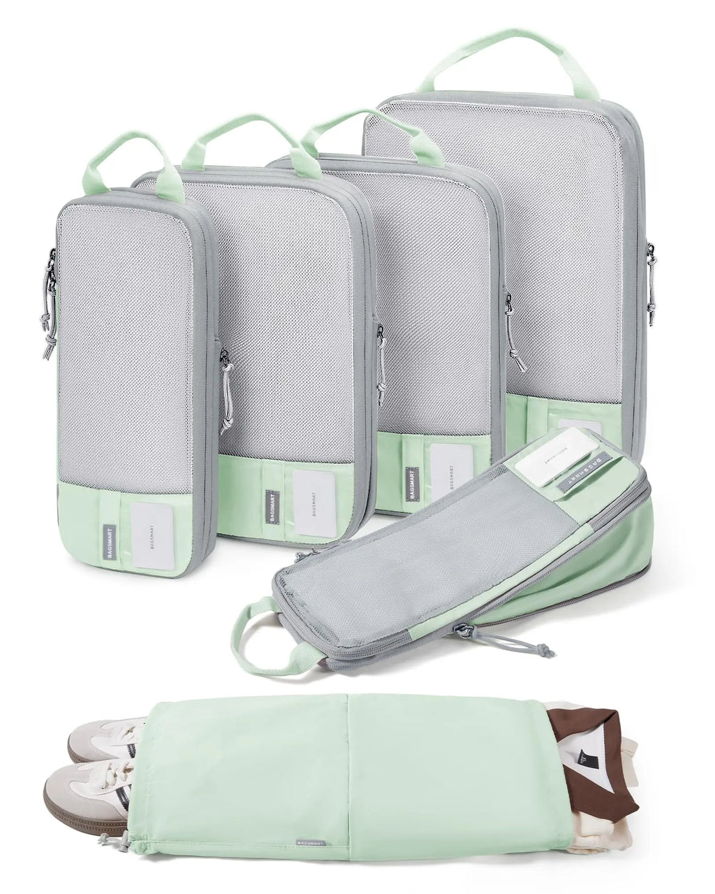 Lime Cream Packing Cubes (Set of 6)