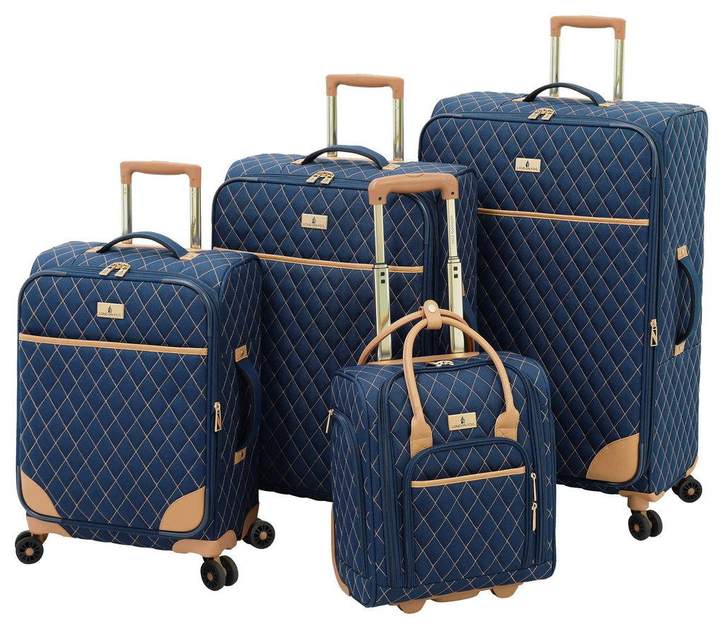 London Fog Queensbury Luggage Set in Navy - Embark Travel Store