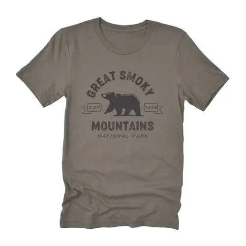 Smoky Mountains National Park Graphic Tee  Unisex - 2XL / Storm Grey
