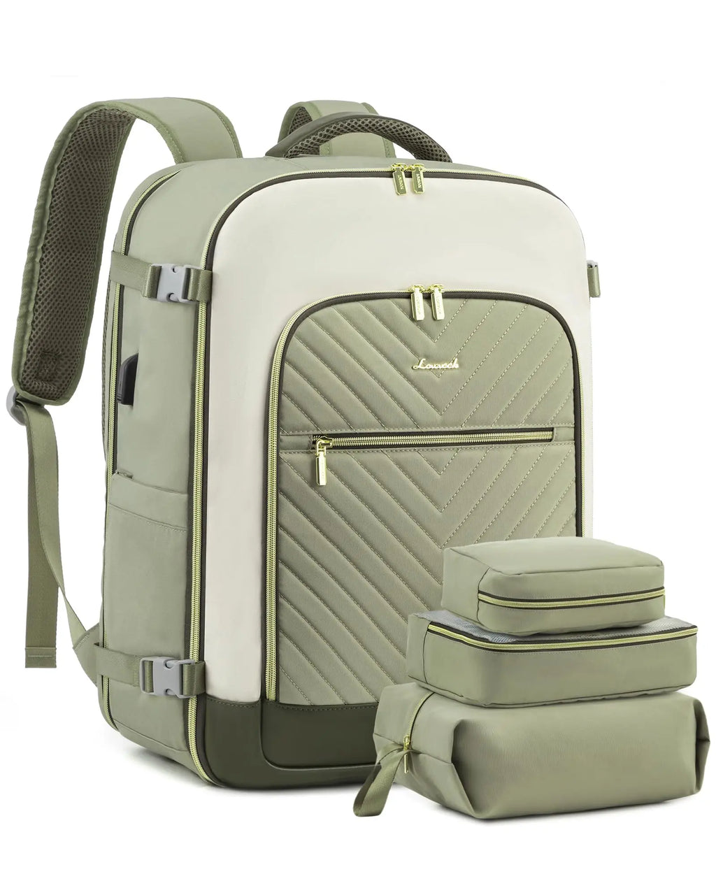 Olive Green Backpack Gift Set - Embark Travel Store