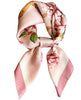 Pink Flowers Silk Scarf