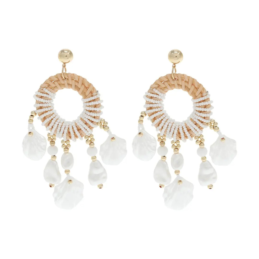 Lilly Pulitzer Seek and Sea Wicker Earrings