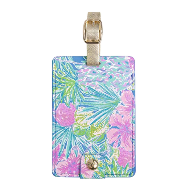 Lilly Pulitzer Women's Leatherette Luggage Tag, Swizzle in