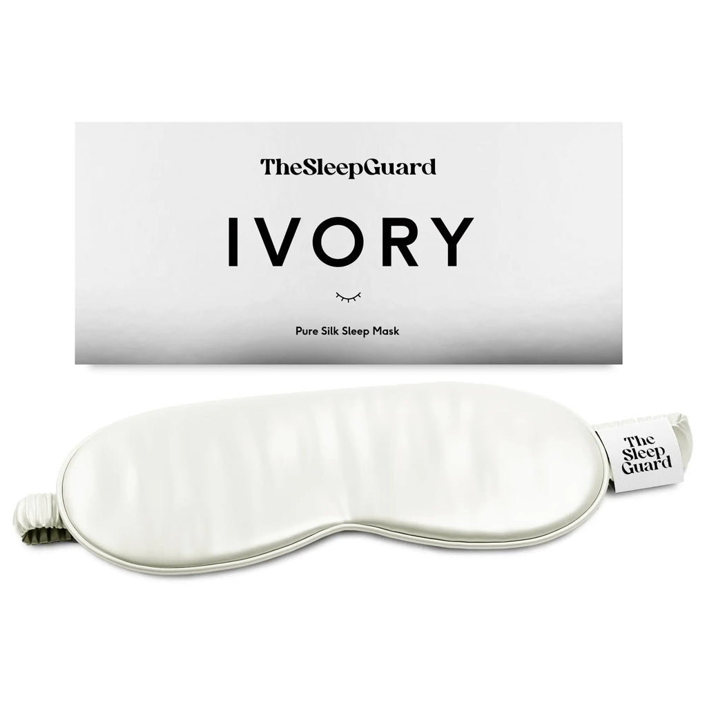 TheSleepGuard Pure Silk Sleep Mask (Ivory) - Embark Travel Store
