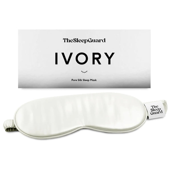 TheSleepGuard Pure Silk Sleep Mask (Ivory) - Embark Travel Store

