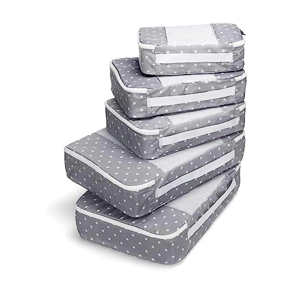 TravelWise Packing Cubes (White Dots) - Embark Travel Store