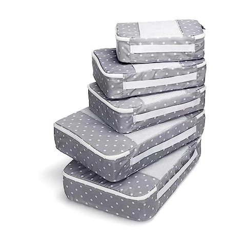 TravelWise Packing Cubes (White Dots) - Embark Travel Store