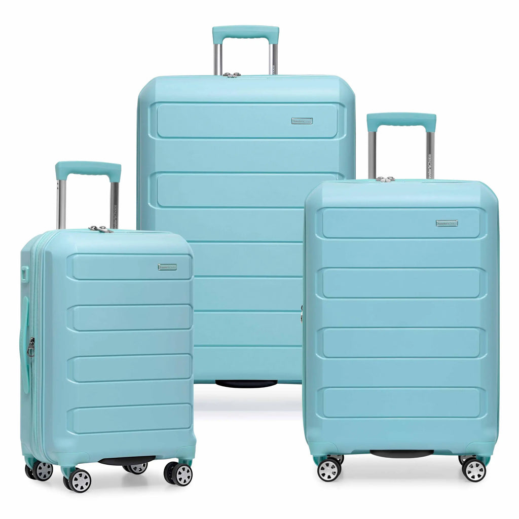 Traveler's Choice Pagosa 3-Piece Luggage Set (Baby Blue)