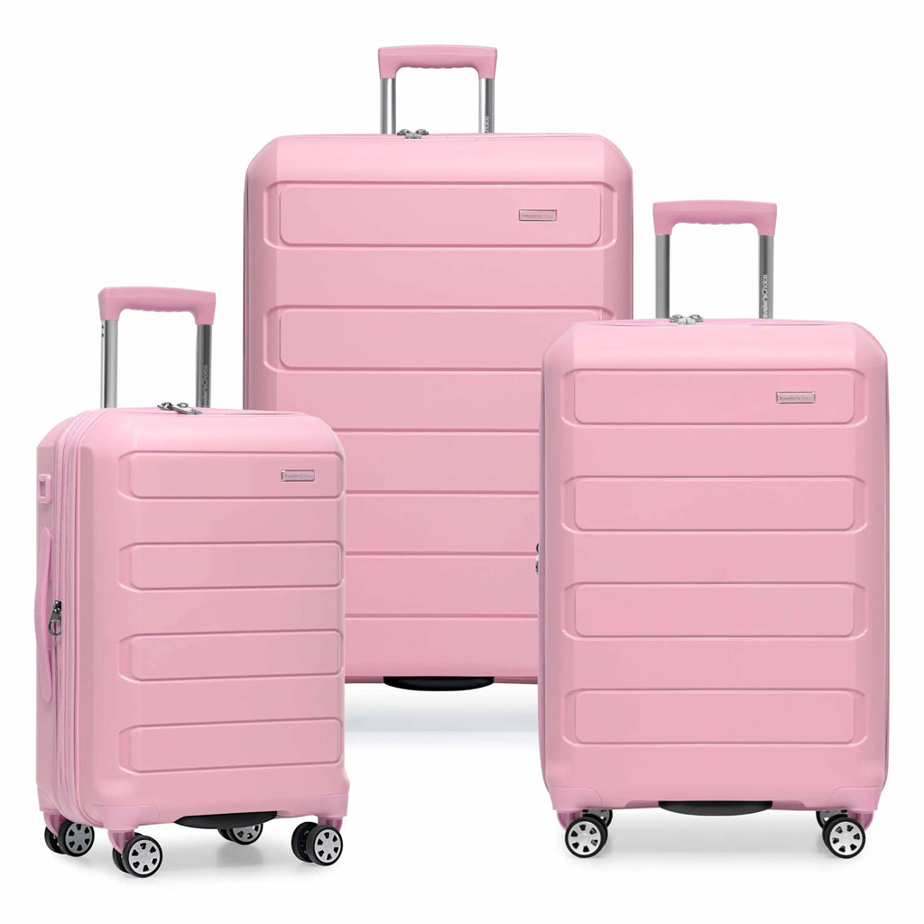 Traveler's Choice Pagosa 3-Piece Luggage Set (Pink)