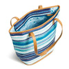 Vera Bradley Straw Bucket Tote Bag {Spring Mint Stripe} 2