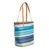 Vera Bradley Straw Bucket Tote Bag {Spring Mint Stripe} 3