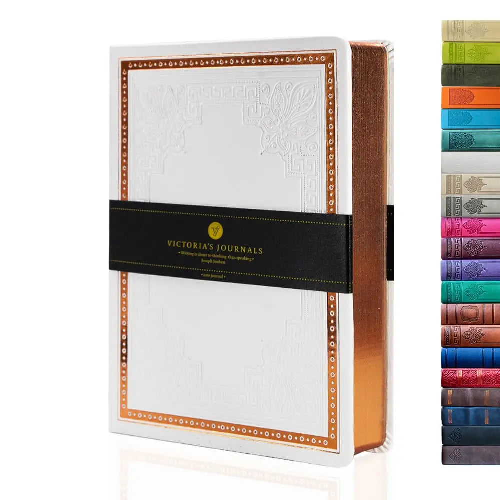Victoria's Journals White Vintage Journal