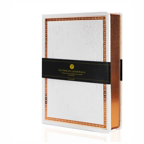 Victoria's Journals White Vintage Journal