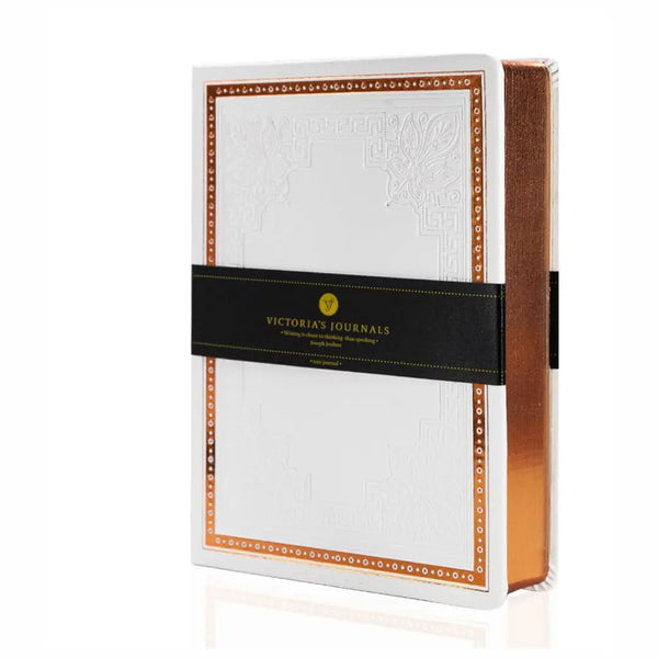 Victoria's Journals White Vintage Journal