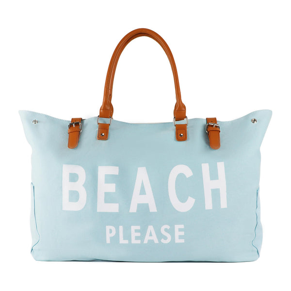 Waterproof “Beach Please” Beach Bag {Beach Blue}