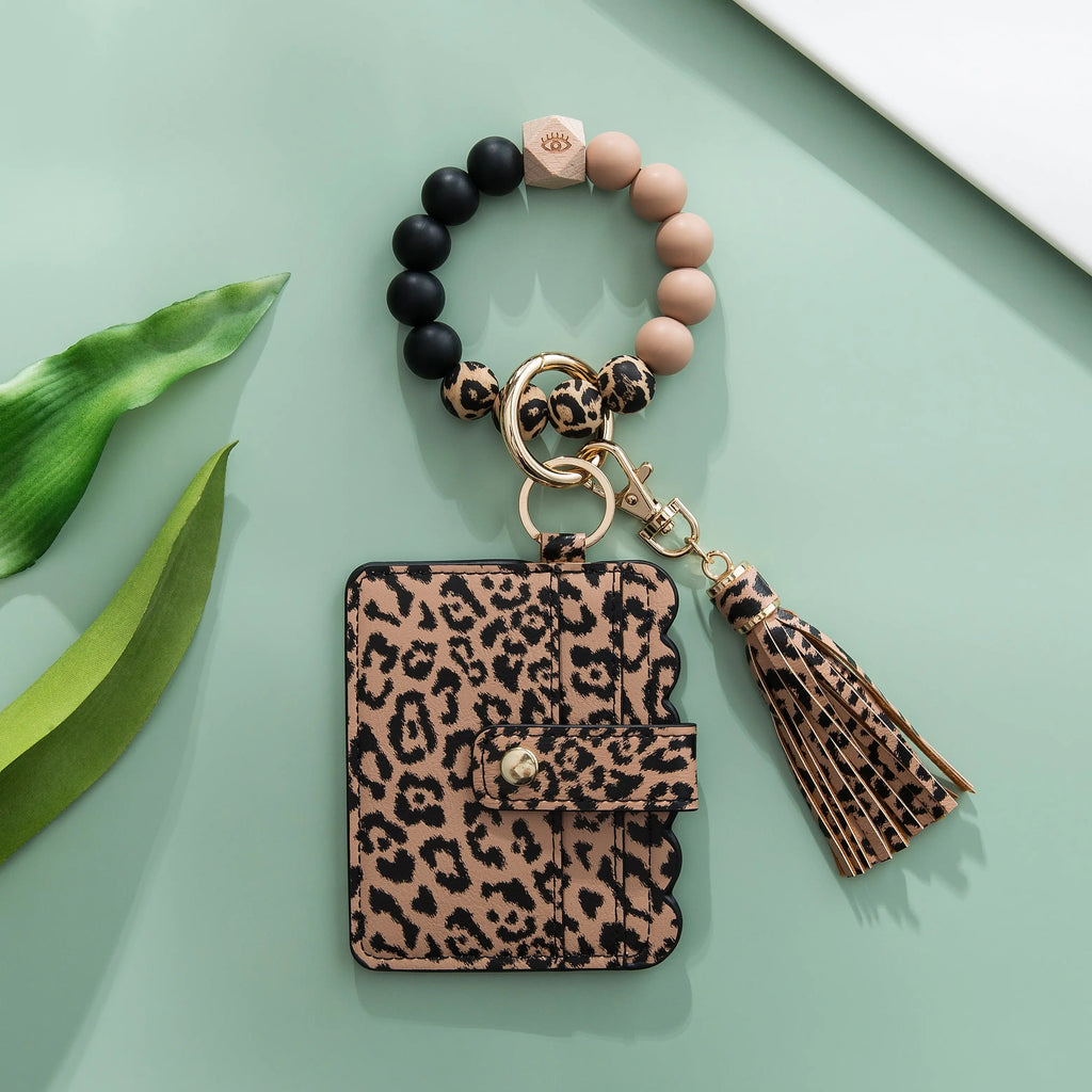 Beaded Tassel Wristlet Keychain Card Case II