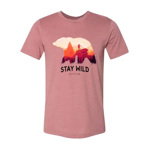 Stay Wild T-shirt  3XL / Heather Mauve
